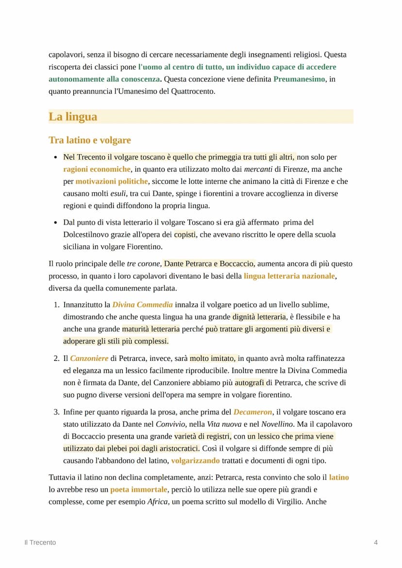 é mobile.
g
leo pumpu oni dità.
capio dell'atto presente estat
Il Trecento
La storia e la società
Il Trecento è un secolo vario e contraddet