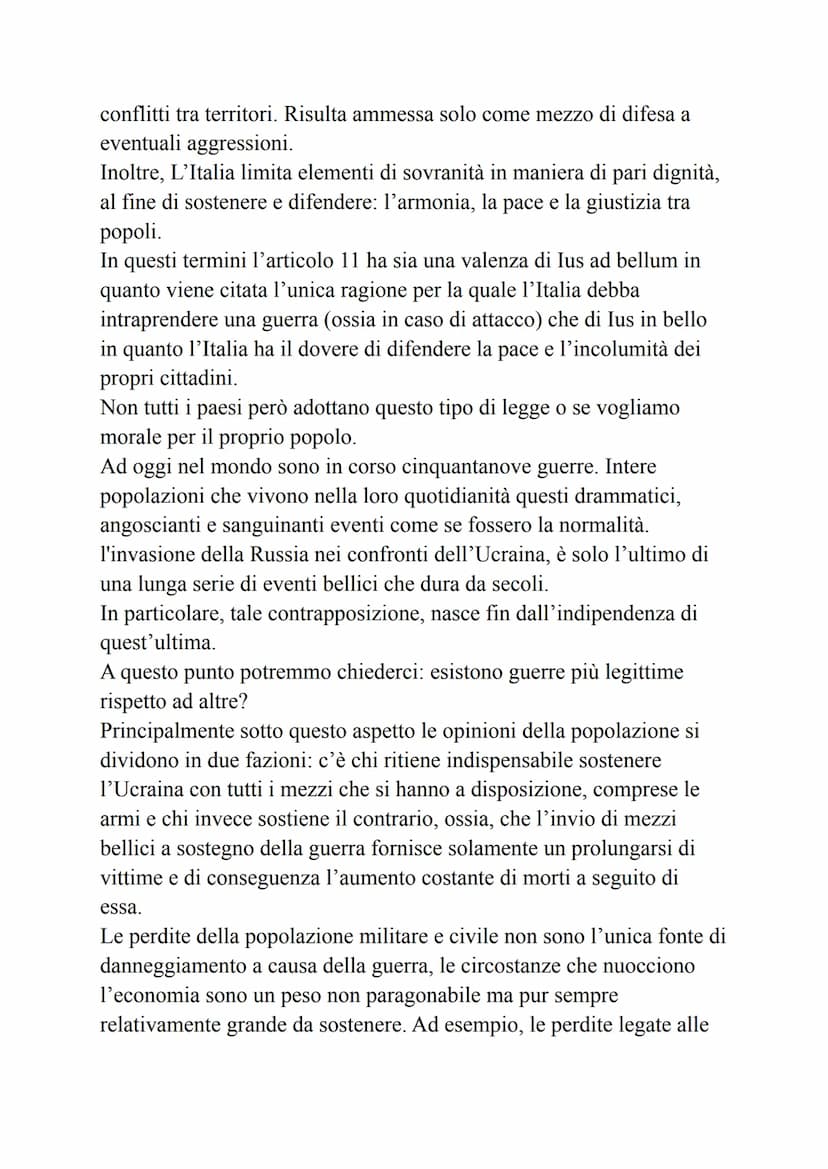 
<p>Il conflitto è sempre stato un fenomeno insito nella natura dell'uomo che ha sempre cercato lo scontro a scapito del reciproco aiuto. Si