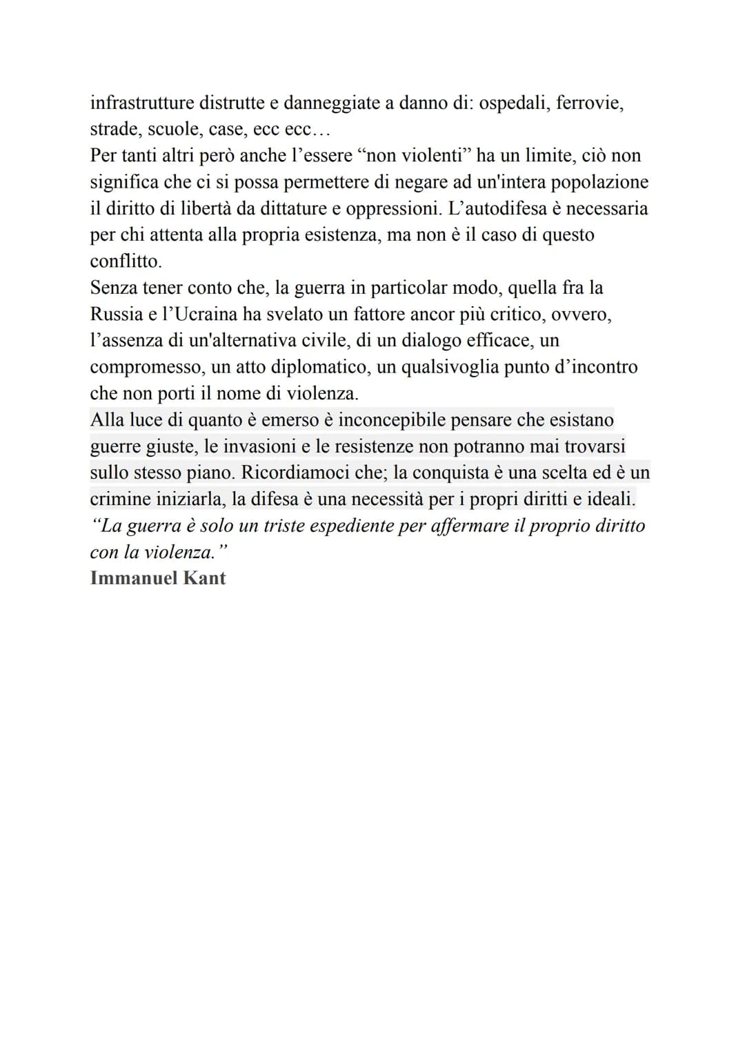 
<p>Il conflitto è sempre stato un fenomeno insito nella natura dell'uomo che ha sempre cercato lo scontro a scapito del reciproco aiuto. Si