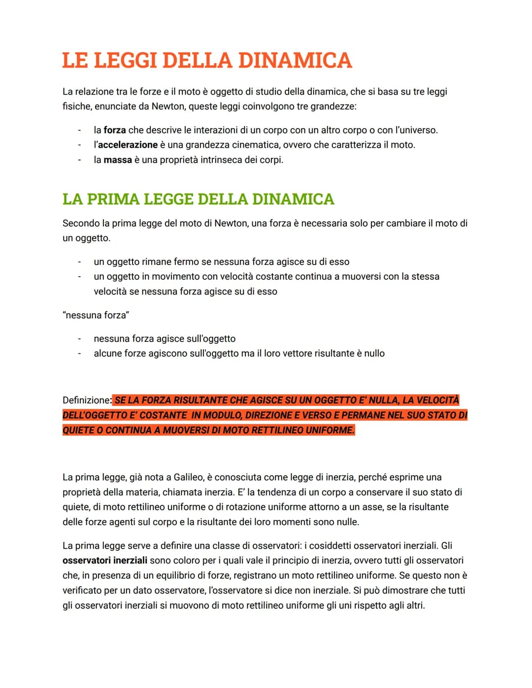 
<p>La relazione tra le forze e il moto è oggetto di studio della dinamica, che si basa su tre leggi fisiche enunciate da Newton. Queste leg