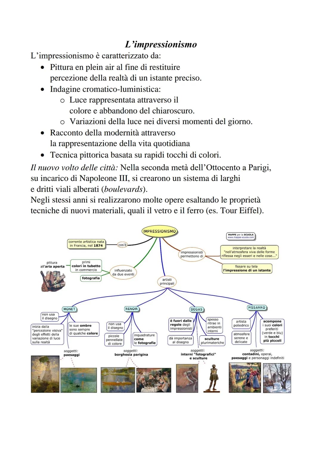 Il realismo
A partire dagli anni trenta dell'Ottocento nella pittura francese si afferma
una marcata tendenza al realismo, che cerca di recu