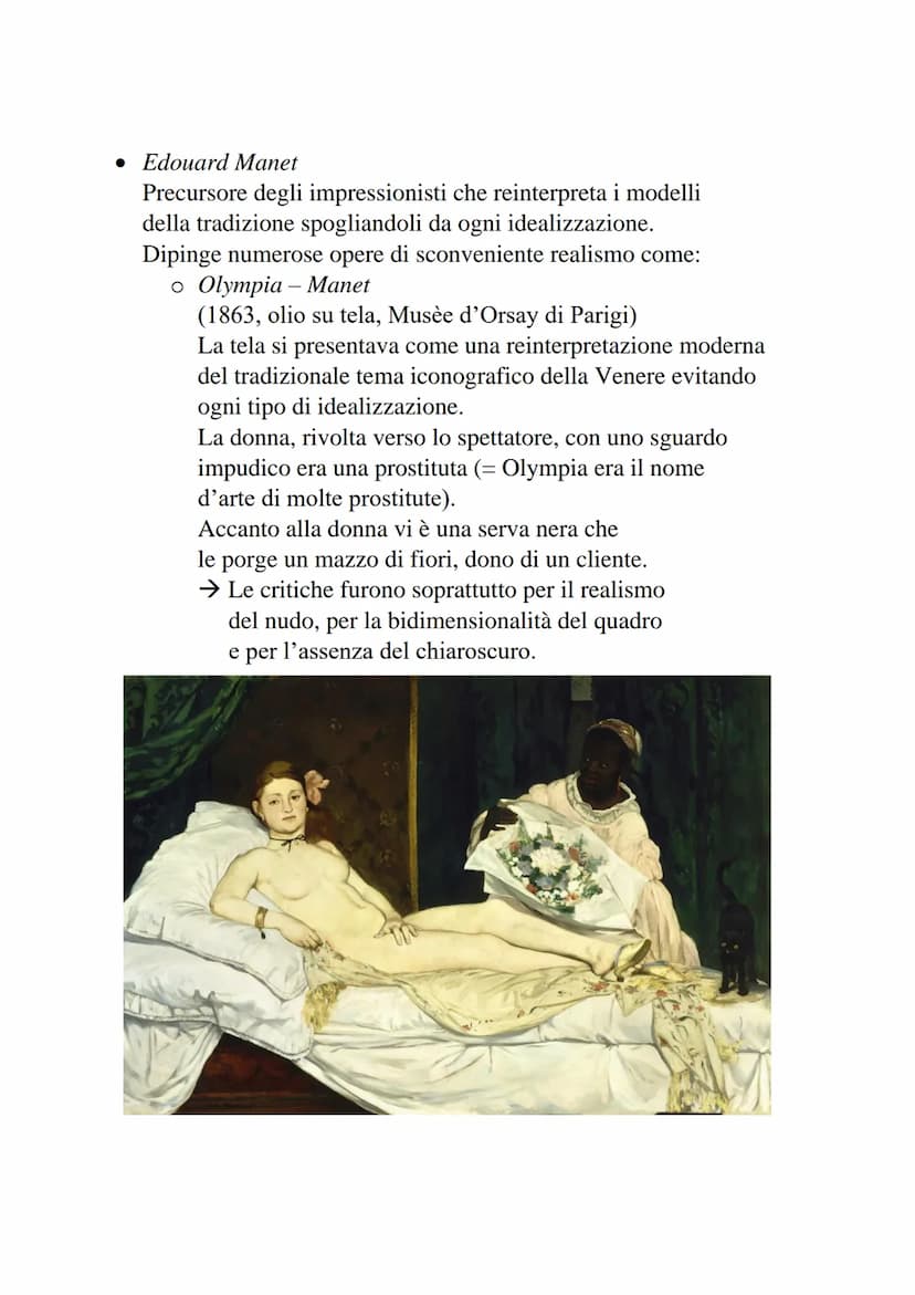 Il realismo
A partire dagli anni trenta dell'Ottocento nella pittura francese si afferma
una marcata tendenza al realismo, che cerca di recu