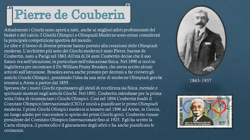 Antiche
OLIMPIADI
Moderne
Sara Oliva 3A
DOS Olimpiadi in Grecia
I primi Giochi Olimpici della storia iniziarono nel 776 a.C.. Si
trattava fo