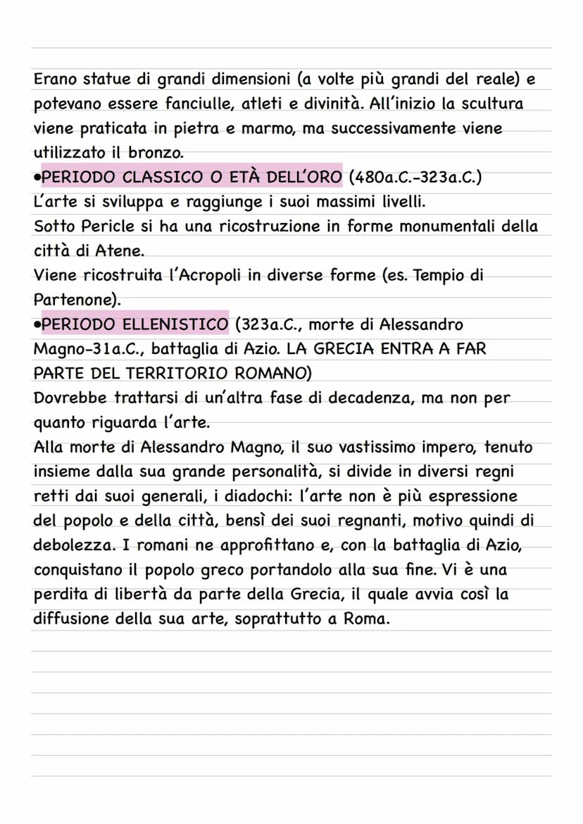 CIVILTÀ GRECA
A partire dal secondo millennio a.C. ha inizio la grande
civiltà greca, nata dall'unione di diverse popolazioni (Dori,
Eoli, I