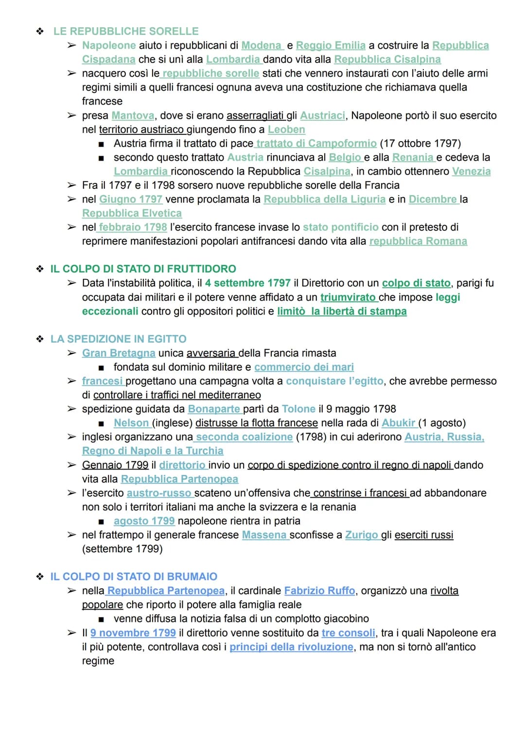 L'ETÀ NAPOLEONICA
→ LA REAZIONE TERMIDORIANA
➤ 9 termidoro (27 luglio 1794) arresto di robespierre segna l'inizio di una nuova fase
della Ri