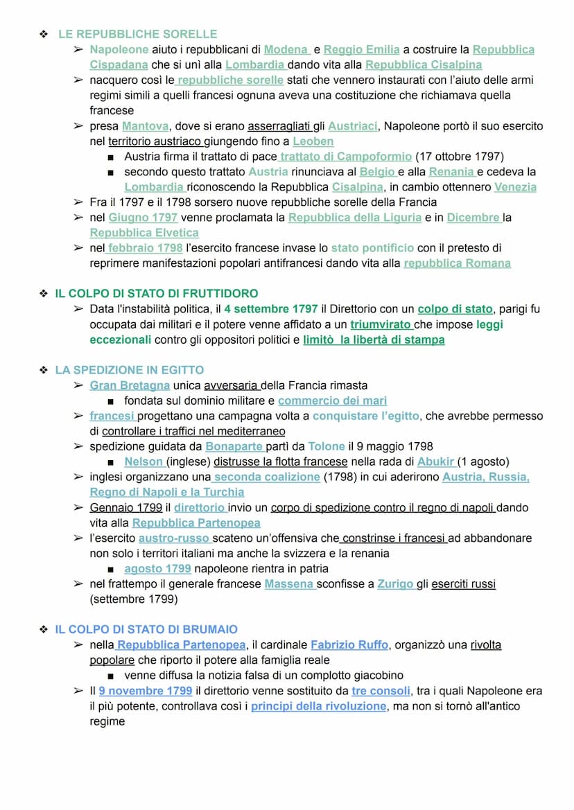 L'ETÀ NAPOLEONICA
→ LA REAZIONE TERMIDORIANA
➤ 9 termidoro (27 luglio 1794) arresto di robespierre segna l'inizio di una nuova fase
della Ri