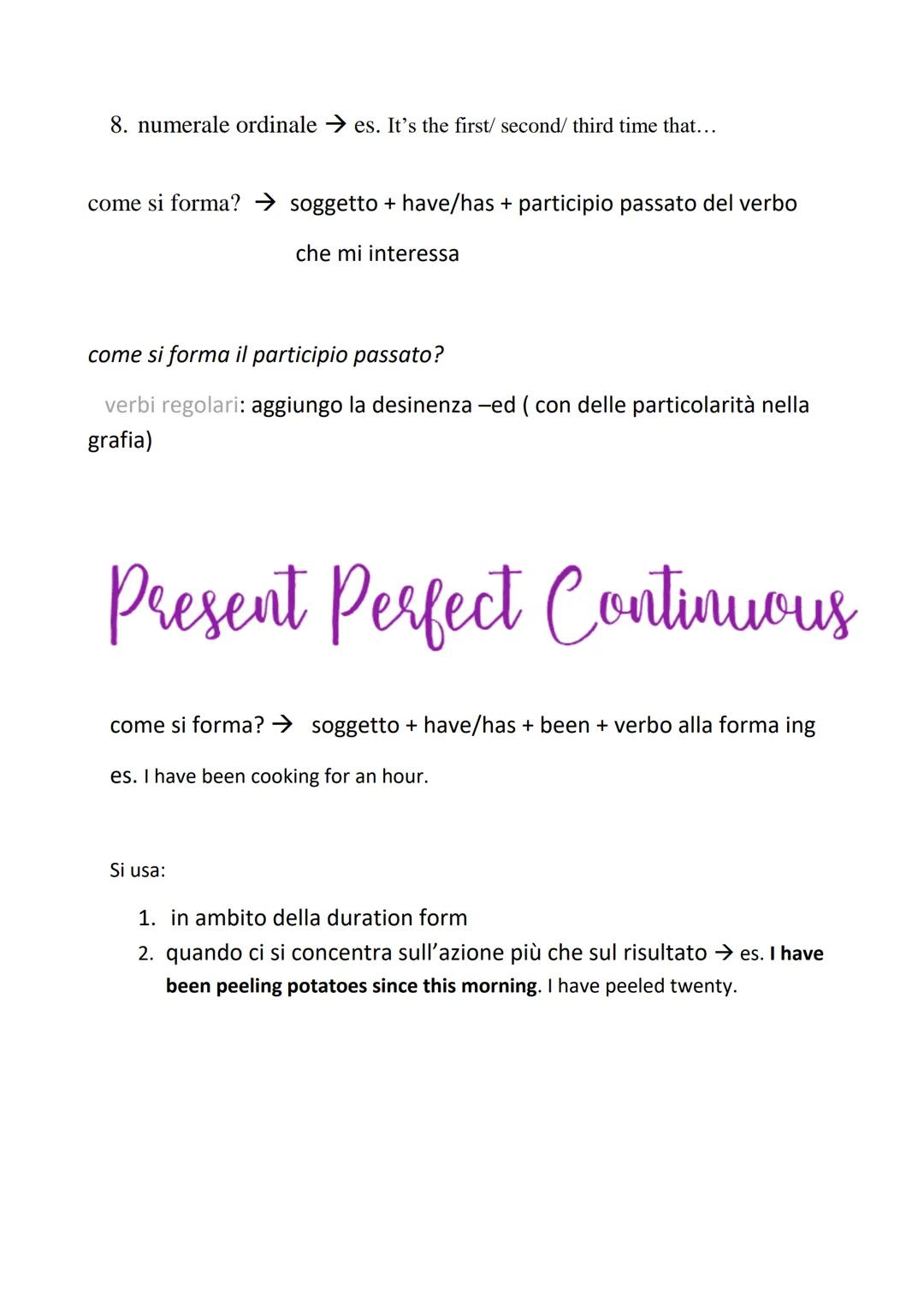 verbi di stato
+
Past Simple e Continuous,
Present Perfect Simple e
Continuous Past Simple
Il Past Simple si usa con:
1. azioni passate conc