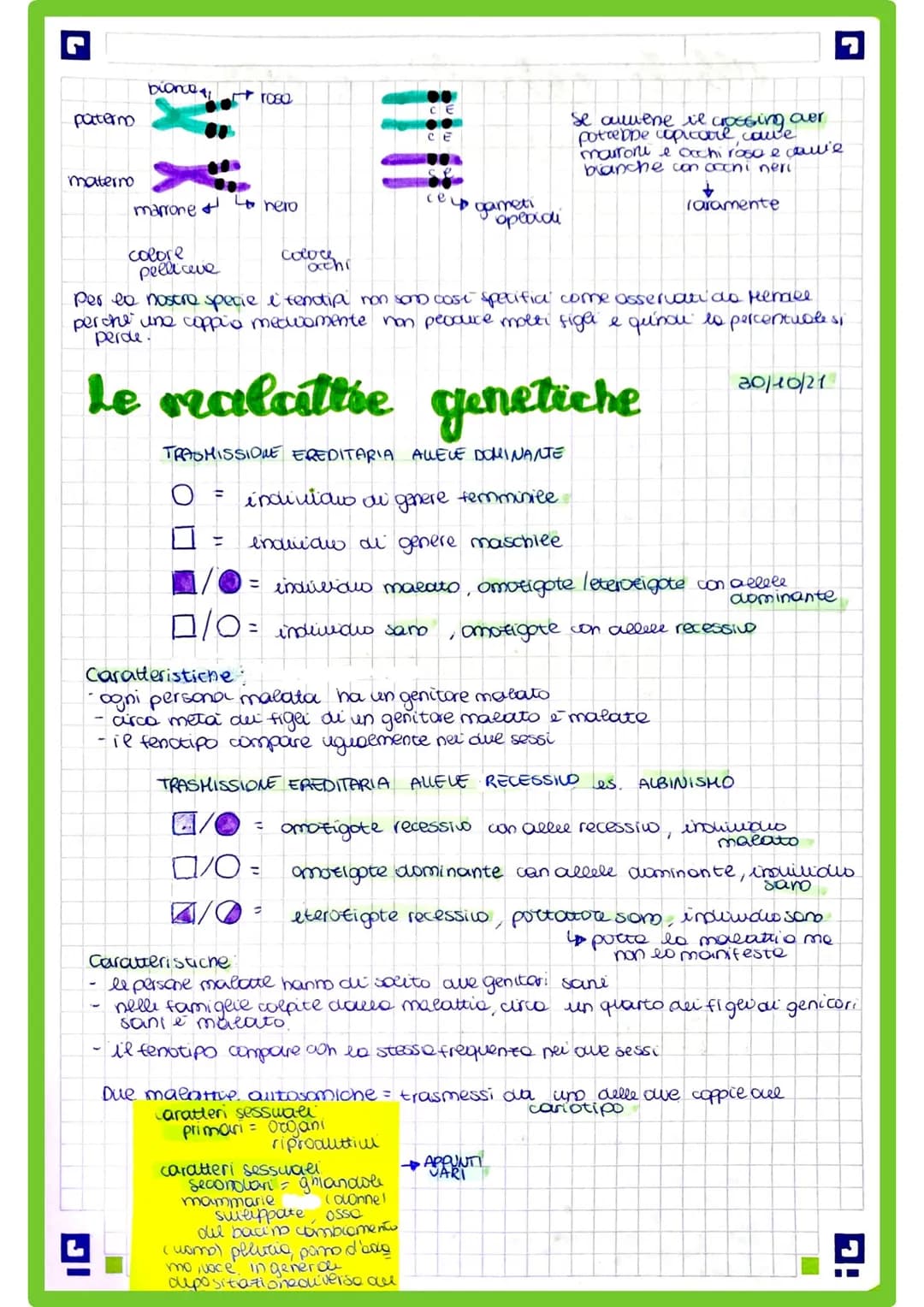 
<p>La genetica è una branca della biologia che comprende il genetica classico o generale, la citogenetica e la genetica molecolare. In ques