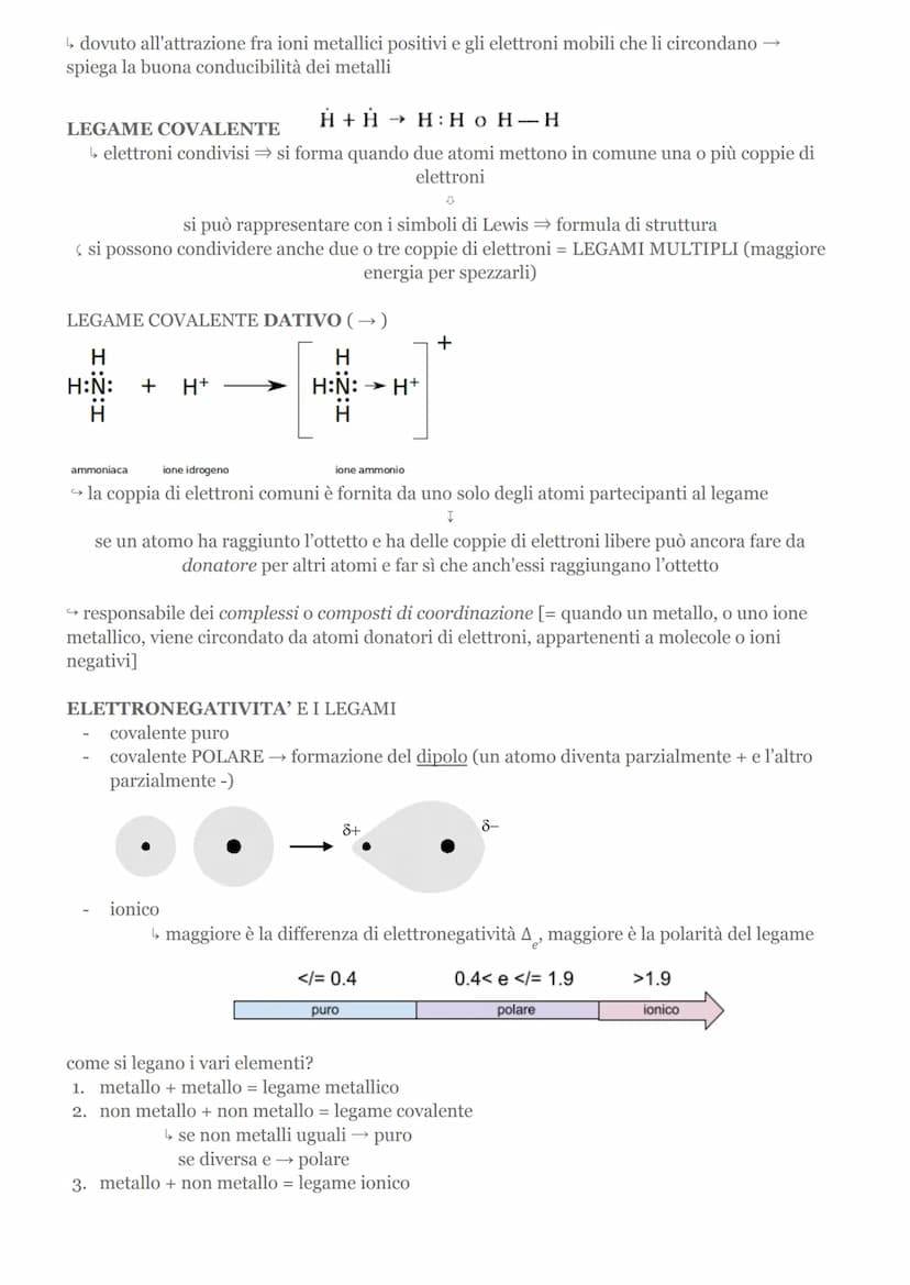 i legami chimici
Il LEGAME CHIMICO si forma se gli atomi legati tra loro hanno un'energia minore degli
atomi separati.
ENERGIA DI LEGAME = q