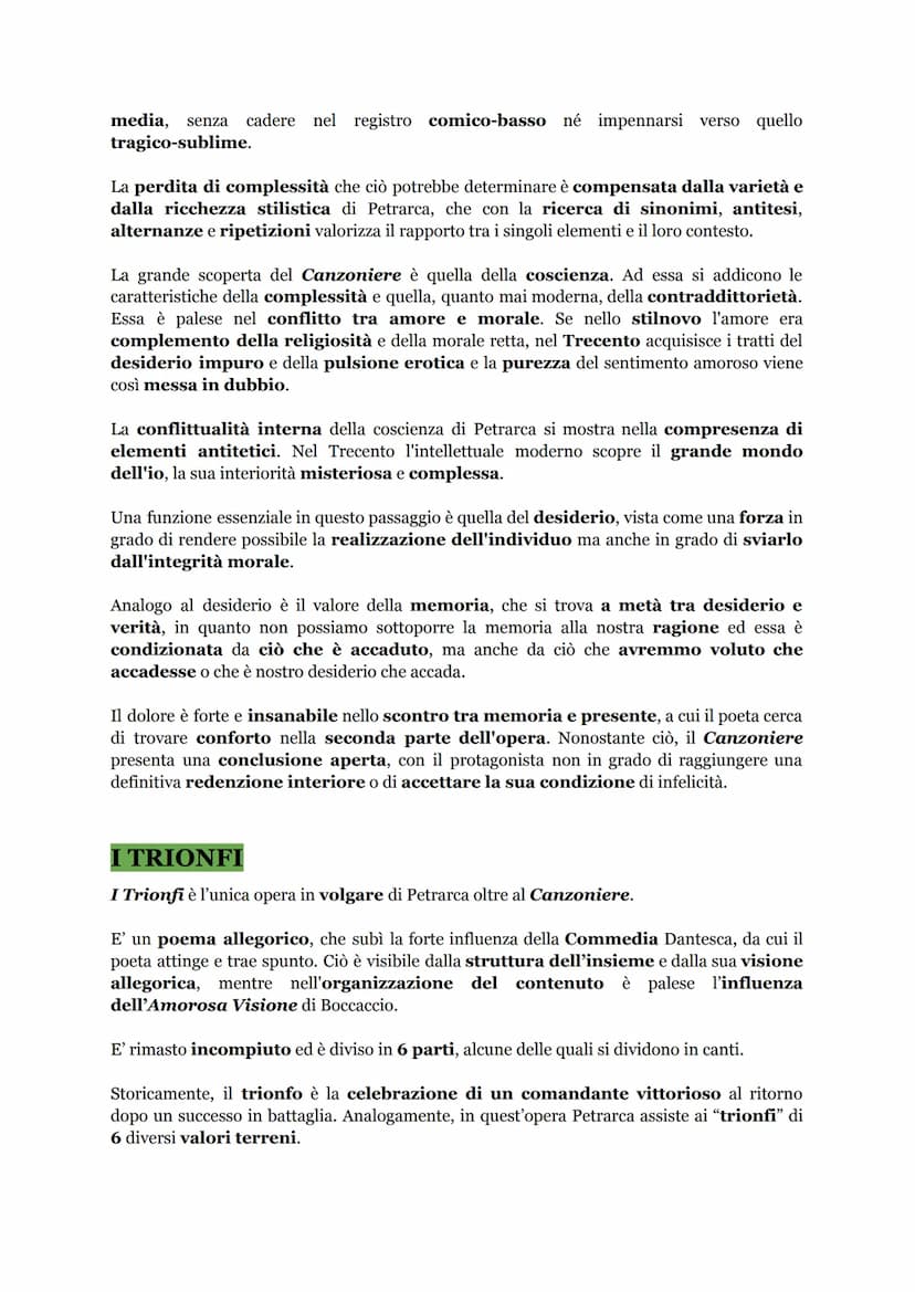FRANCESCO PETRARCA
LA NOVITÀ DI PETRARCA
Francesco Petrarca può essere considerato il fondatore della lirica moderna, che grazie
a lui affer