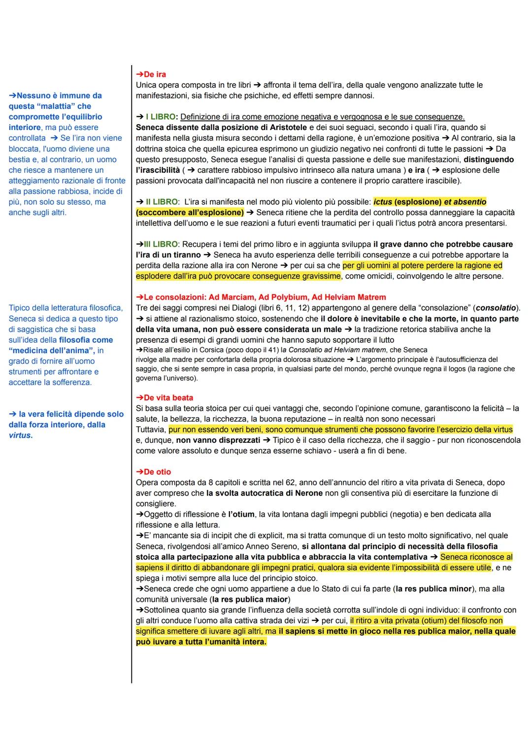 Seneca non è il classico
filosofo-maestro che cerca di
imporre i suoi precetti come unici
mezzi per succedere nella vita.
Anzi al contrario,
