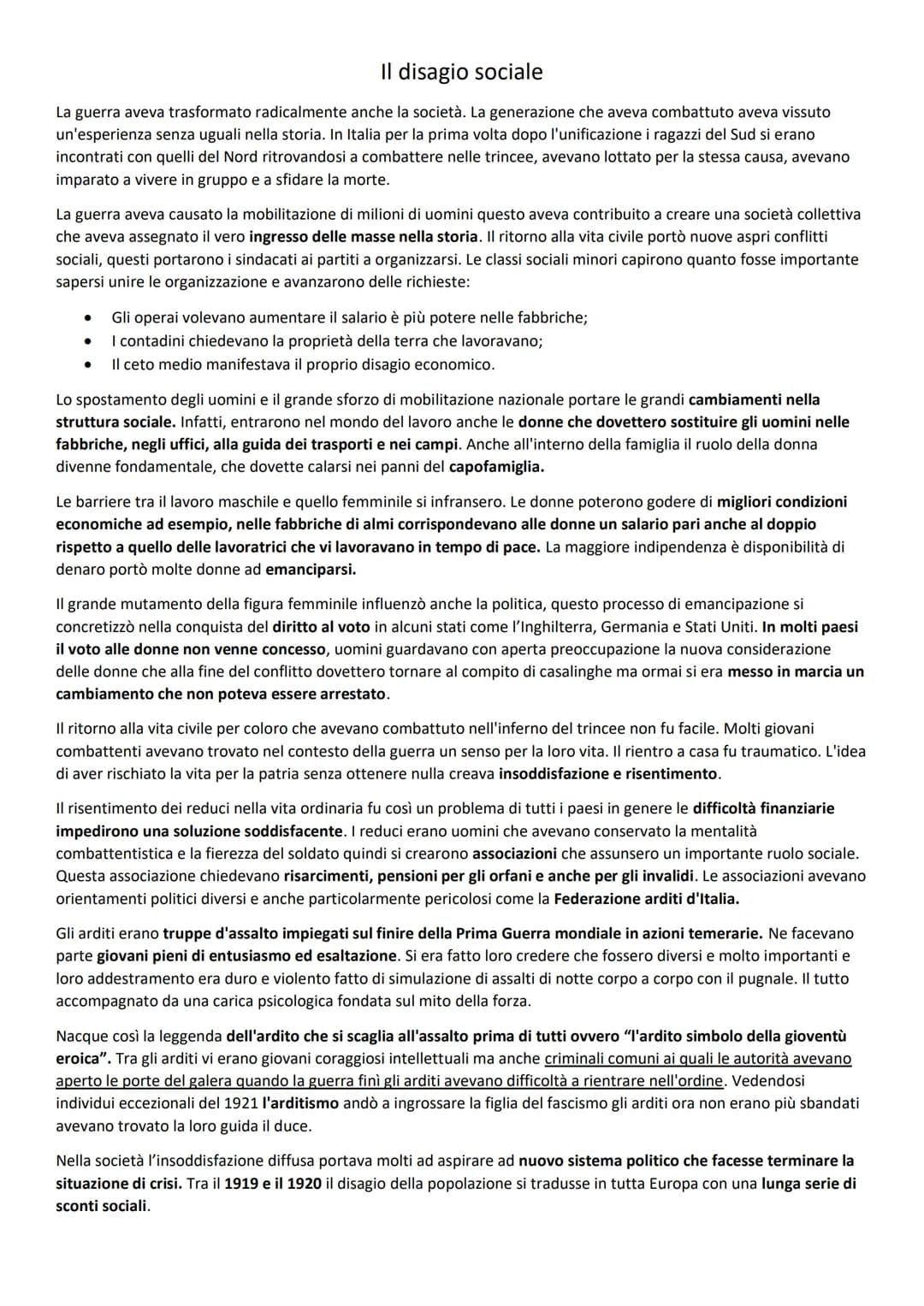 Il primo dopo guerra
I trattati di pace firmati a Parigi tra il 1919 e il 1920, mutarono il volto dell'Europa, il nuovo assetto geopolitico 