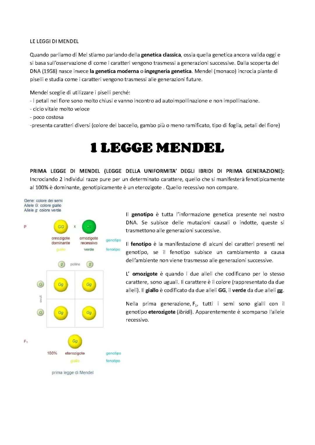 Leggi Mendel 