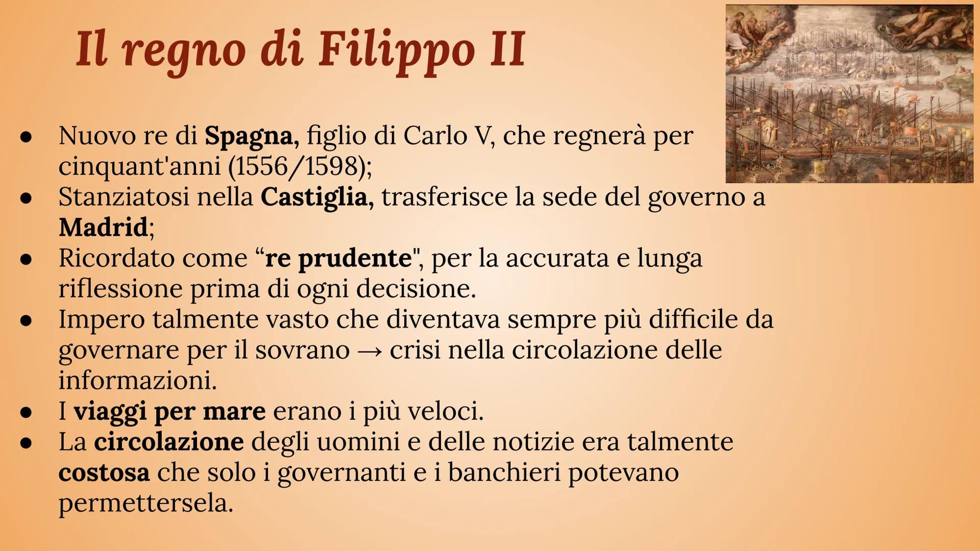 la Spagna
di
Filippo II
märtser
INA I punti fondamentali
• L'Impero di Filippo II
● La burocrazia
. L'economia
● Pirati musulmani e la presa