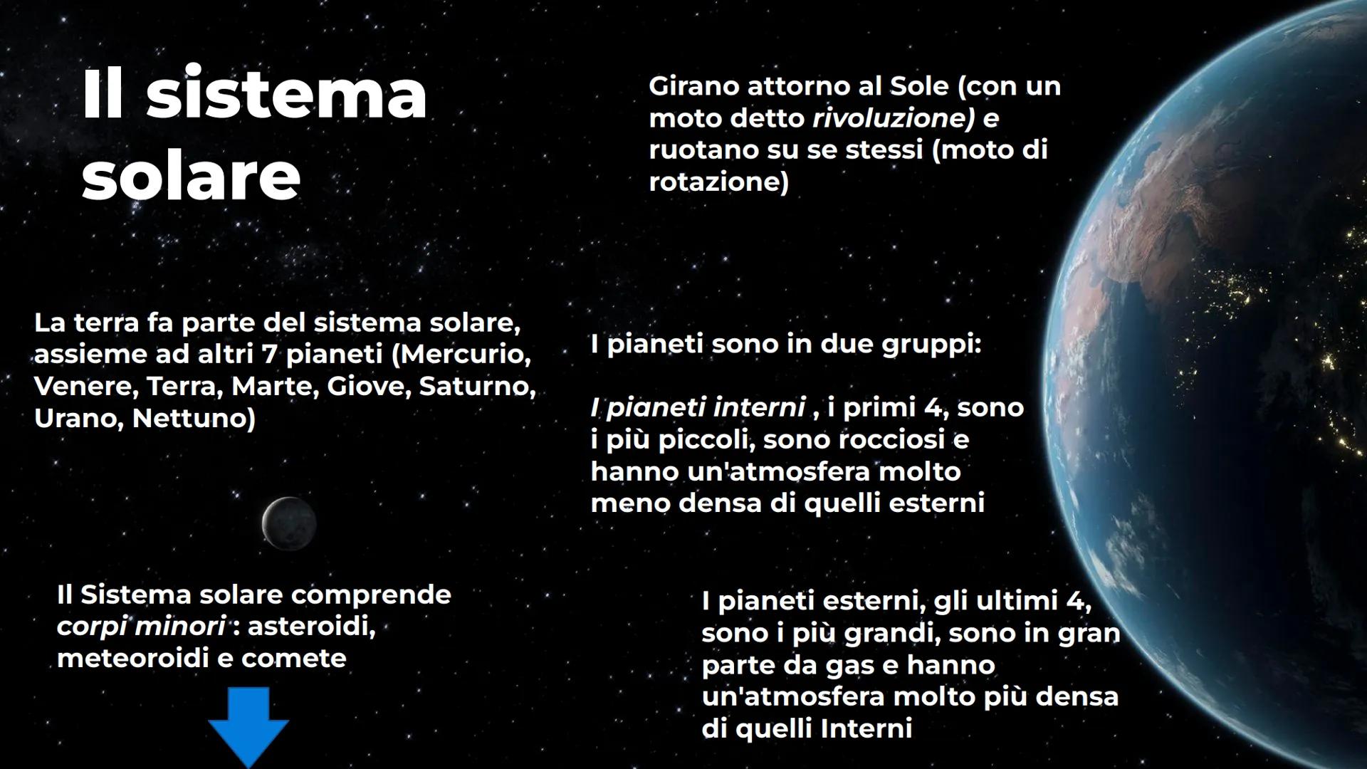 IL PIANETA
TERRA
A cura di Adam Il sistema
solare
La terra fa parte del sistema solare,
assieme ad altri 7 pianeti (Mercurio,
Venere, Terra,