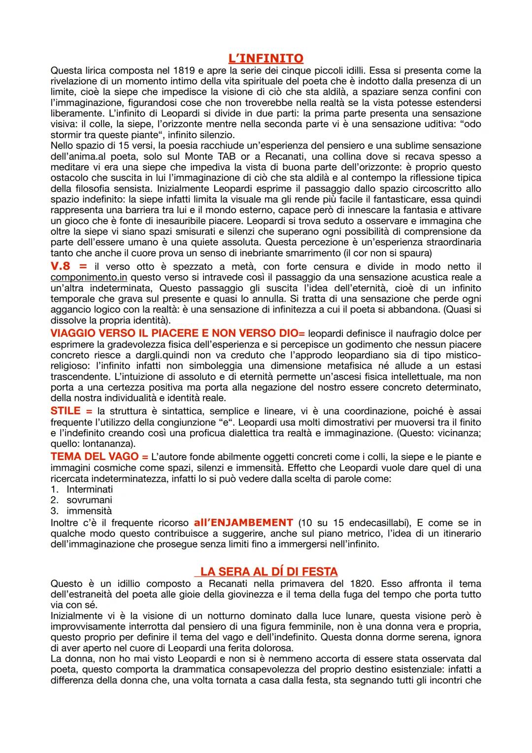 GIACOMO LEOPARDI
Lascia Recanati nel 1798. Recanati è un piccolo borgo nelle Marche in quell'epoca fu un ambiente
bigotto e riformatore. (è 