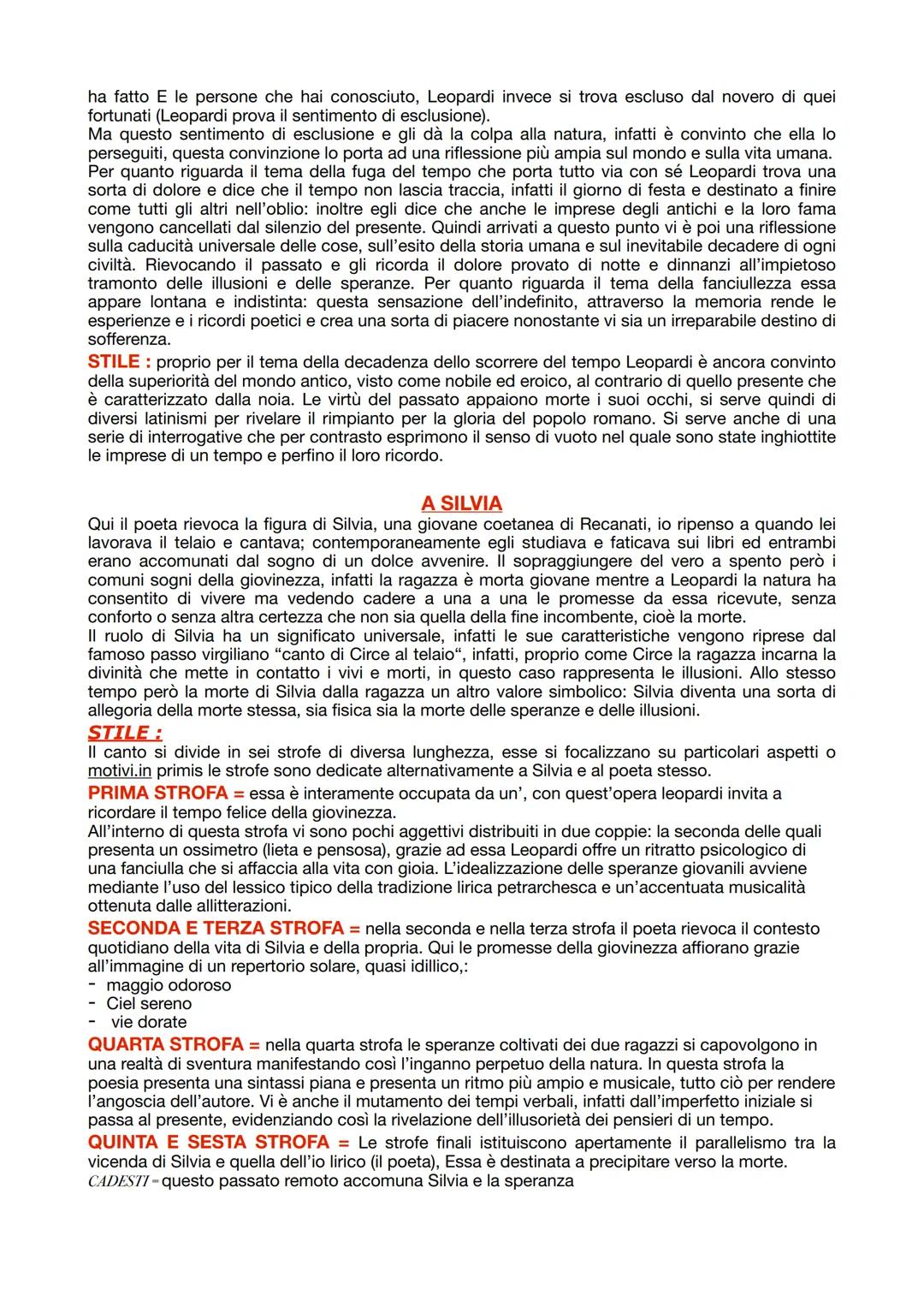 GIACOMO LEOPARDI
Lascia Recanati nel 1798. Recanati è un piccolo borgo nelle Marche in quell'epoca fu un ambiente
bigotto e riformatore. (è 