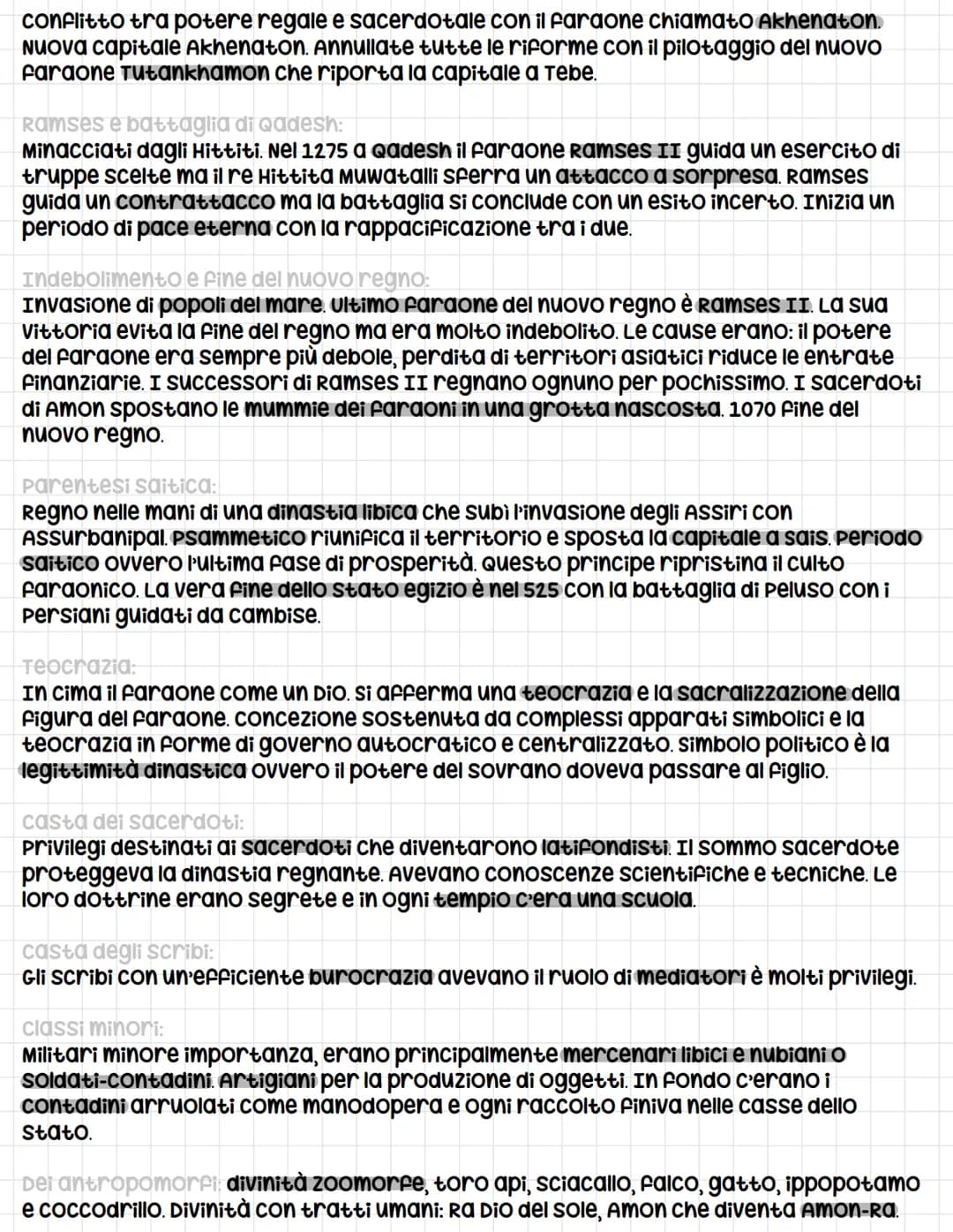 conflitto tra potere regale e sacerdotale con il faraone chiamato Akhenaton.
Nuova capitale Akhenaton. Annullate tutte le riforme con il pil