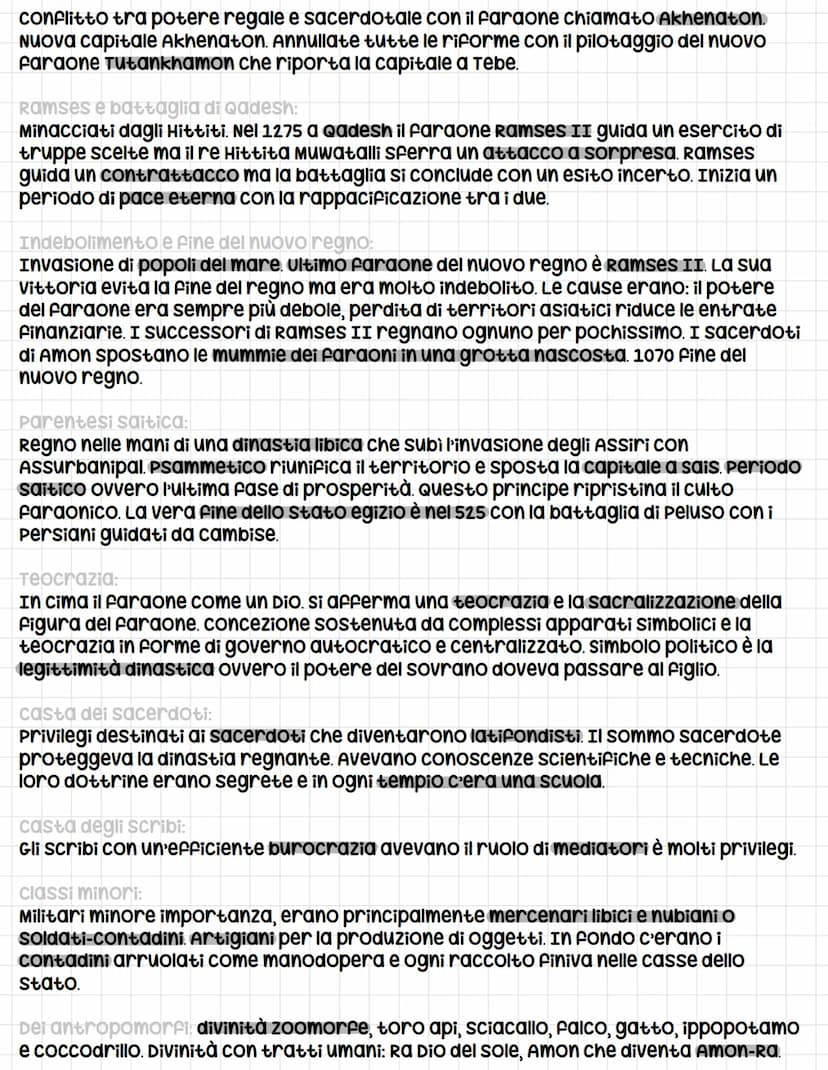 conflitto tra potere regale e sacerdotale con il faraone chiamato Akhenaton.
Nuova capitale Akhenaton. Annullate tutte le riforme con il pil