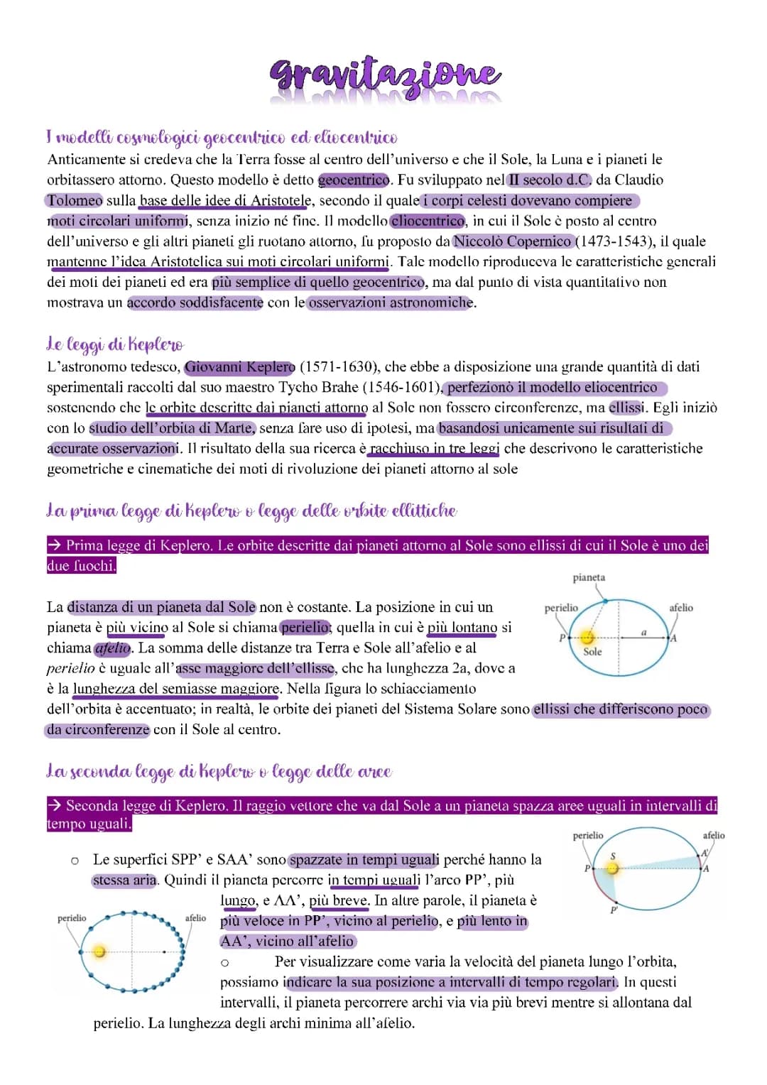 La gravitazione 