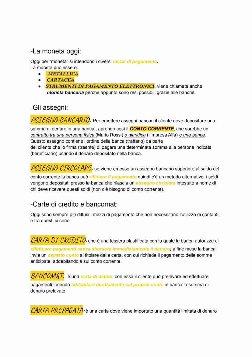 LA MONETA
-Dal baratto alla moneta
Per procurarsi i beni, i membri della tribù si dividevano i compiti e i pochi scambi che
avvenivano si ba