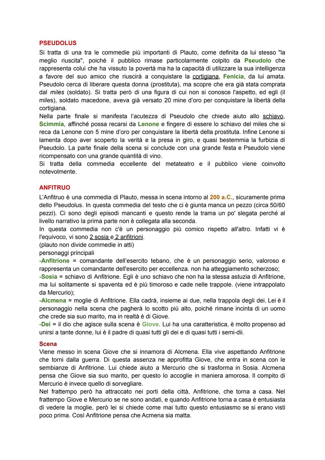 PSEUDOLUS
Si tratta di una tra le commedie più importanti di Plauto, come definita da lui stesso "la
meglio riuscita", poiché il pubblico ri