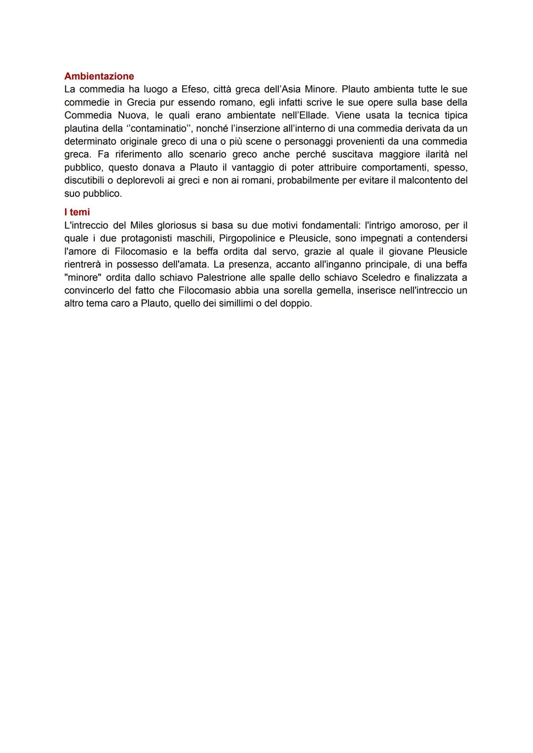PSEUDOLUS
Si tratta di una tra le commedie più importanti di Plauto, come definita da lui stesso "la
meglio riuscita", poiché il pubblico ri