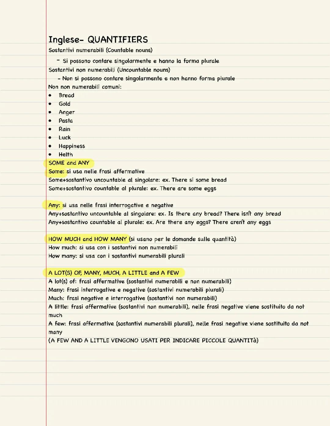 Quantificatori - Conteggio e Differenze