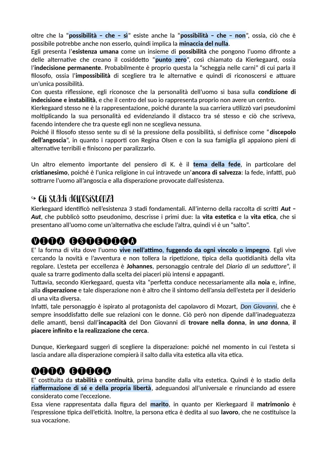 Kierkegaard
→ Vita
Nacque nel 1813 a Copenaghen, in Danimarca, e fu cresciuto dal padre secondo una rigida
educazione religiosa. Frequentò l