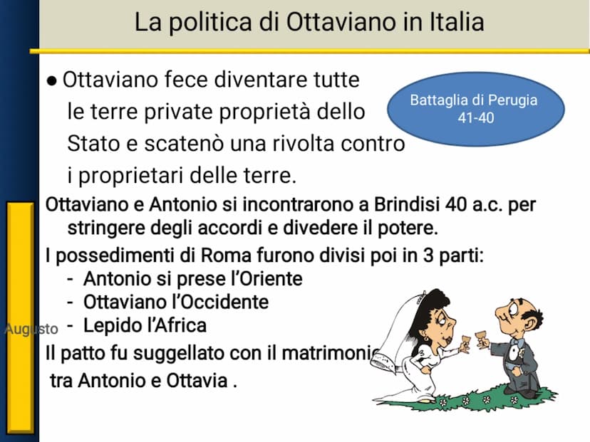 L'impero di Augusto Bagage
Marco Antonio e il testamento di Cesare
4ankamer
aveva
Dopo la morte di Cesare, fu il console Marco Antonio
l'uom