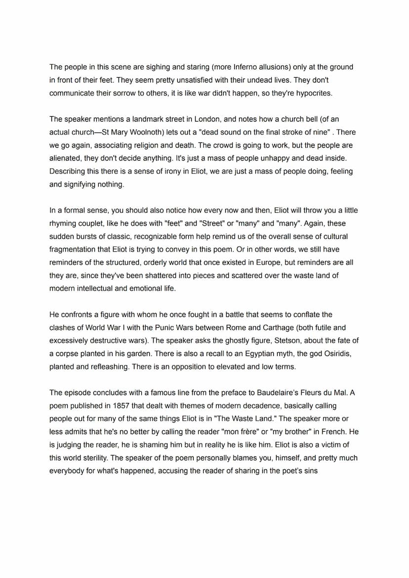 THOMAS STEARNS ELIOT
Background and education - Thomas Stearns Eliot was born in 1888 in Missouri and has
studied at Harvard College. Even i