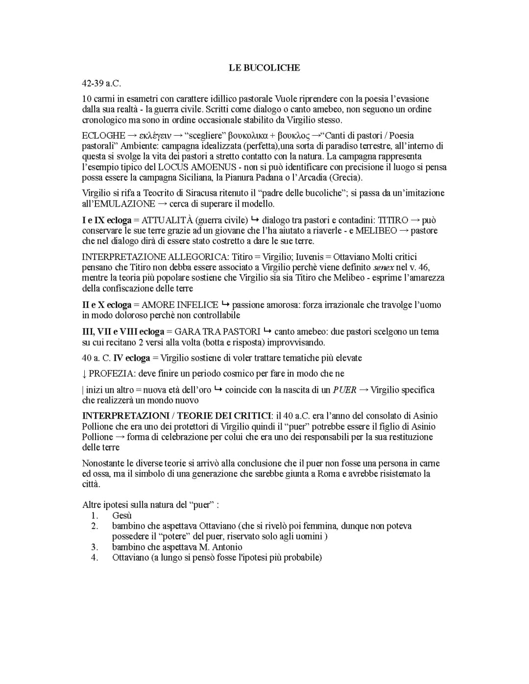 Esploriamo le Bucoliche: Riassunti e Analisi di Virgilio