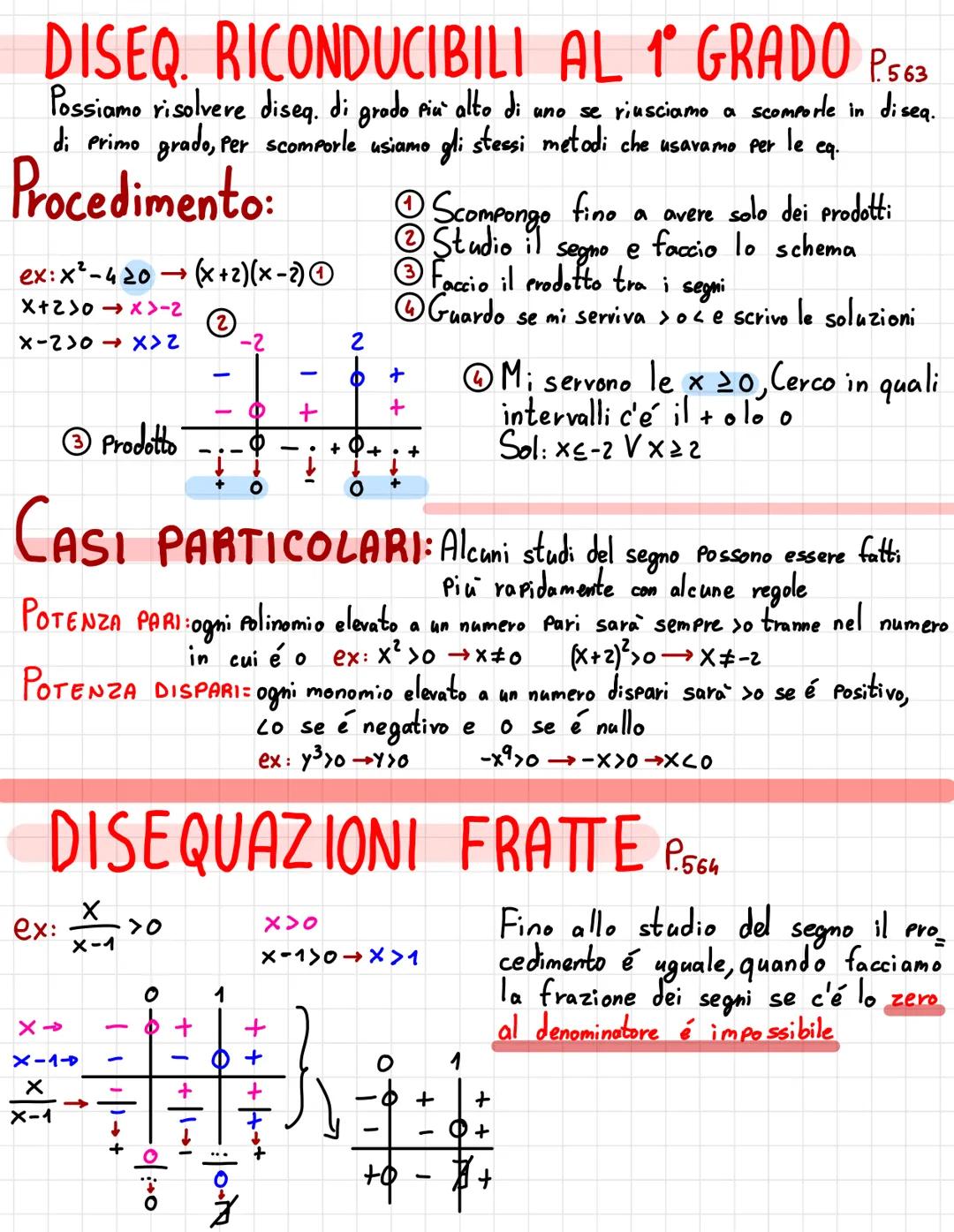 DISEQUAZIONI
DISUGUAGLIANZE e DISEQUAZIONI P.553
Una disegualianza funziona come una equazione ma con simboli diversi
Simboli:<:minore
il si