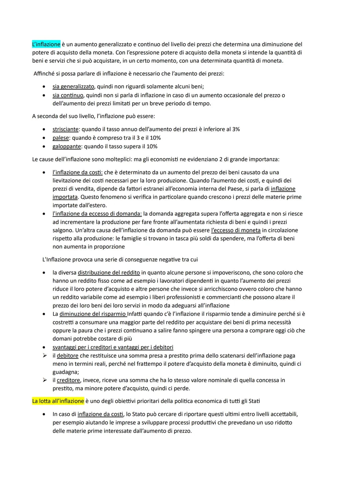 La moneta
La moneta consiste nell'insieme degli strumenti di pagamento che vengono impiegati per ottenere i beni e
servizi necessari al sodd