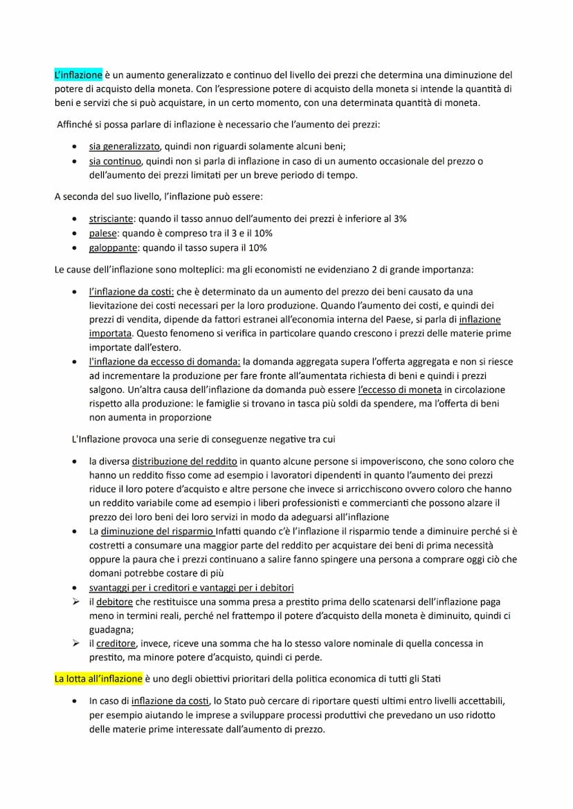 La moneta
La moneta consiste nell'insieme degli strumenti di pagamento che vengono impiegati per ottenere i beni e
servizi necessari al sodd
