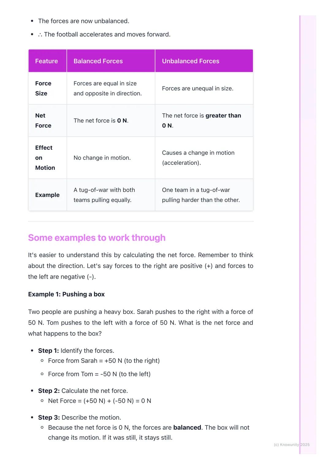 # Balanced and Unbalanced
## Forces

An introduction to forces

Forces are just pushes or pulls on an object. They can make things start
mov