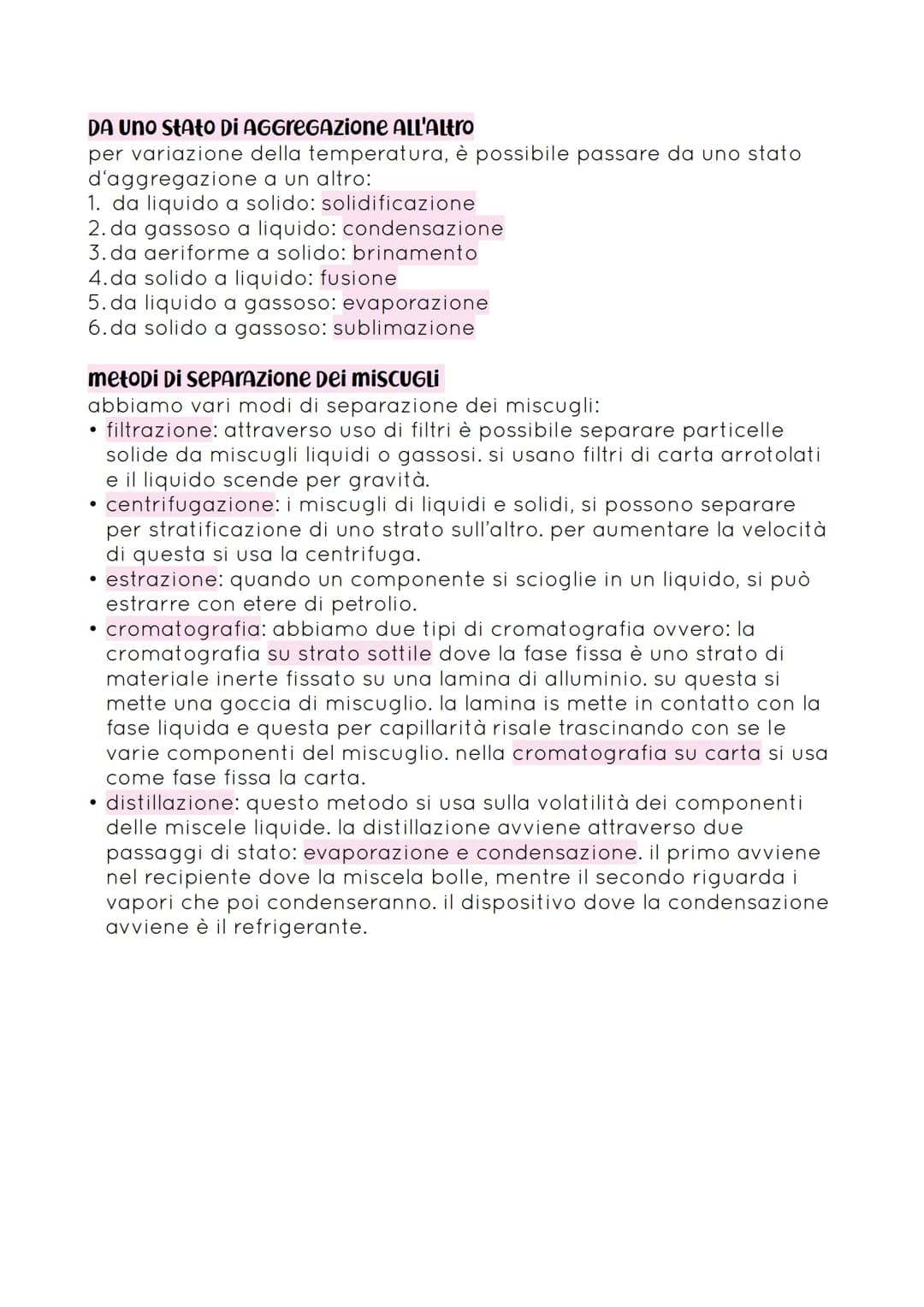 LE TRASFORMAZIONI FISICHE
la chimica studia le proprietà della materia e i suoi cambiamenti su
parti limitate di materia chiamate sistemi. l