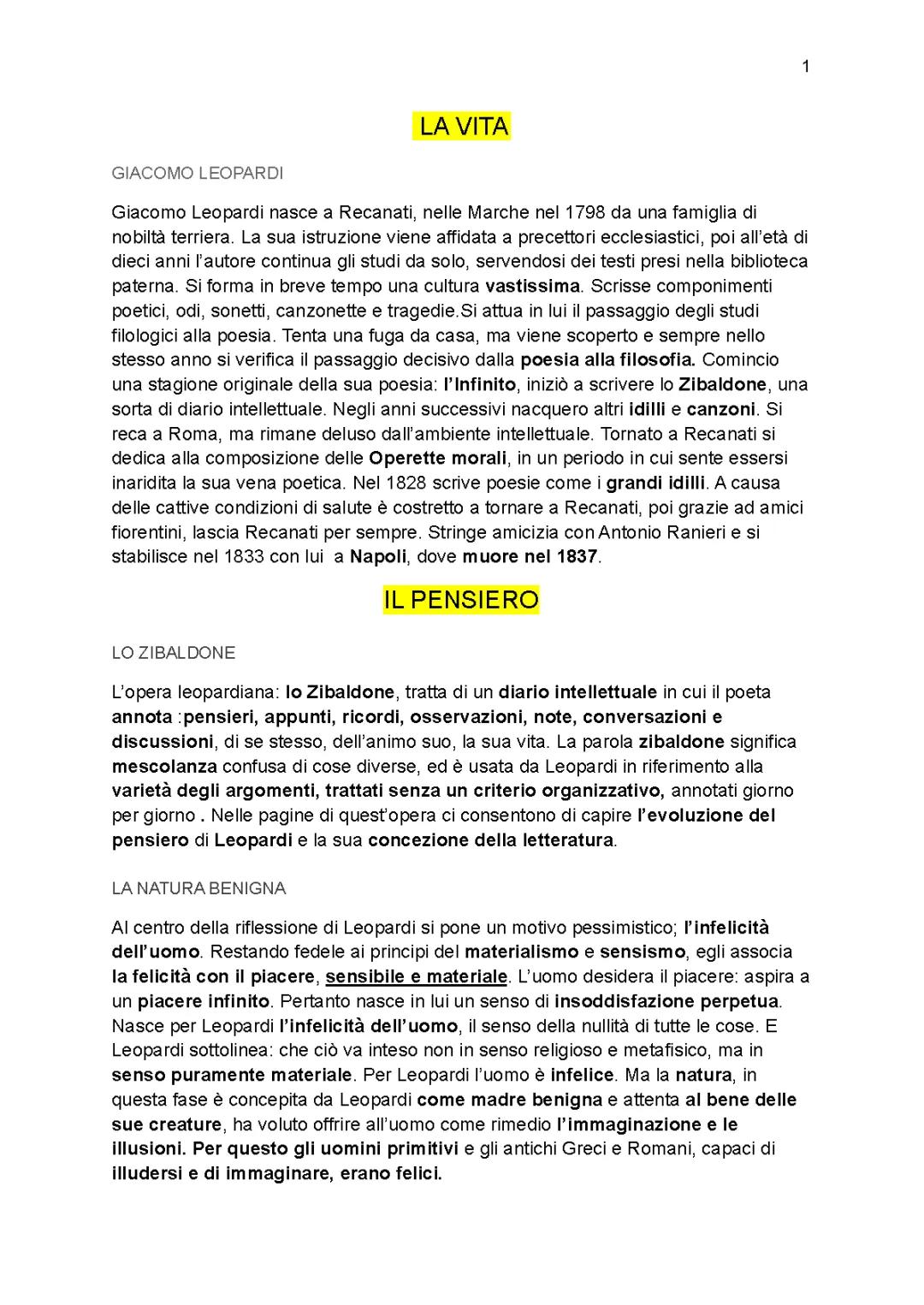 Giacomo Leopardi: Vita, Opere e Pensiero per Ragazzi