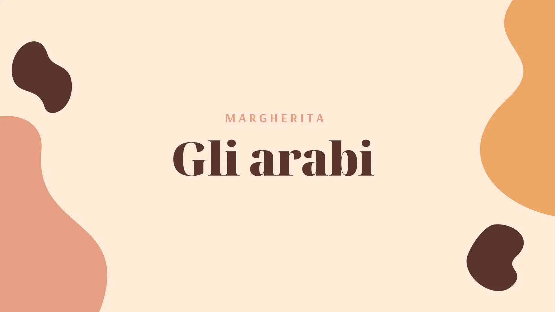 MARGHERITA
Gli arabi Nel VII sec.
inizia
l'espansione
degli arabi
Gli Arabi erano un popolo nomade proveniente dalla
penisola Arabica.
Si de
