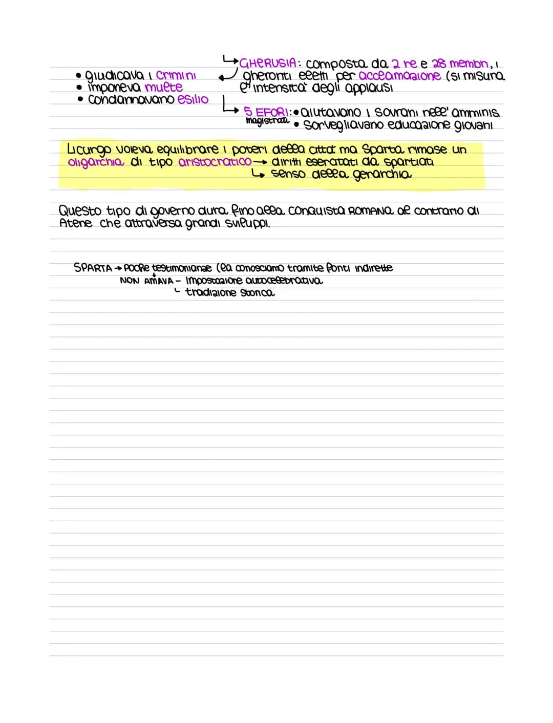 SOCIETA TRIPARTITA
fondamento di tipo ETNICO popolazione suddivisa in:
→ SPARTIATI: discendenti dagli antichi DORI erano gli aristocratici c