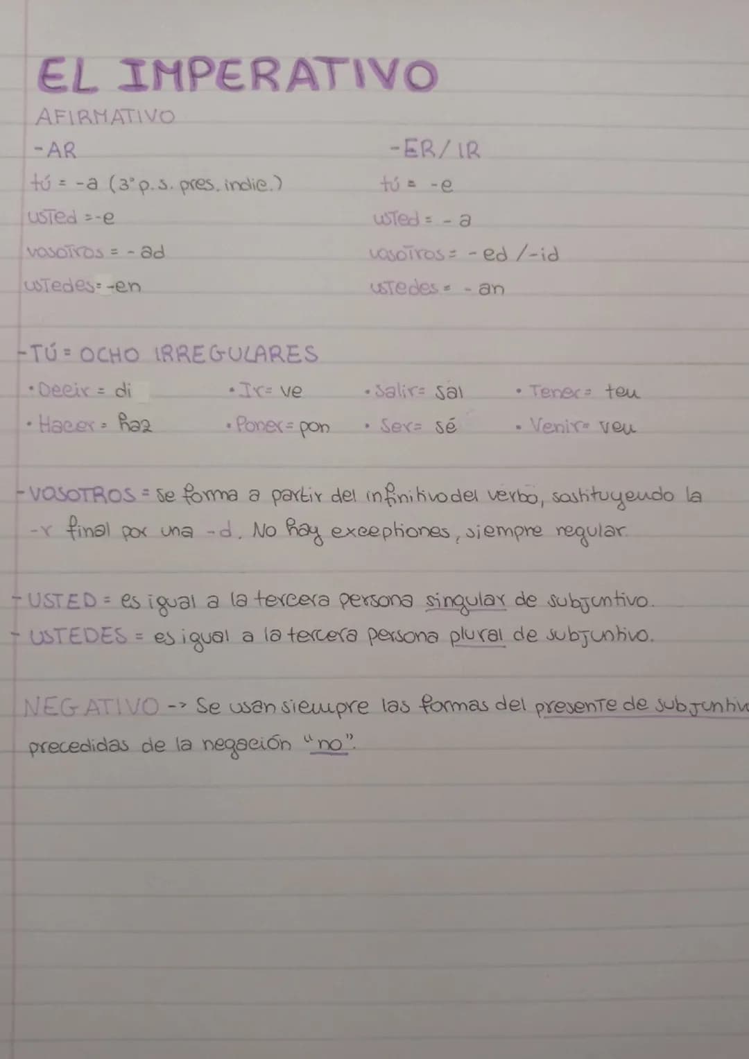 EL SUBJUNTIVO
TERMINACIONES
-AR = e, es, e, emos, éis, en
·ER/IR = a, as, a, amos, áis, an
$
IRREGULARES
PEDIR = ei
pida, pidas, pida,
pidam