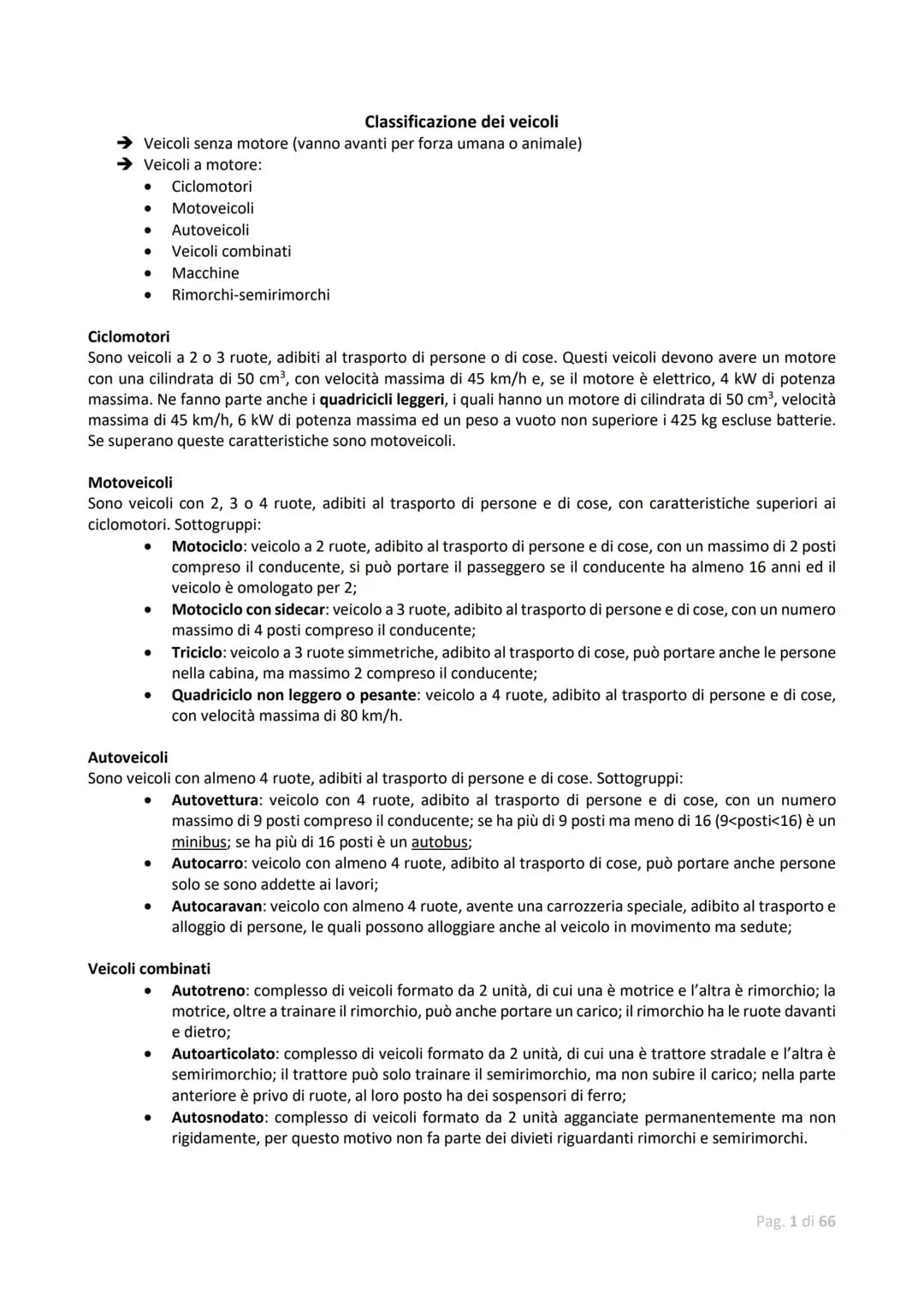 Classificazione dei Veicoli: Schemi, Quiz e Immagini da Scaricare