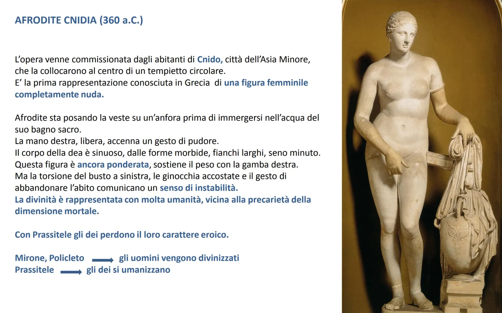 GLI ARTISTI DEL TARDO
CLASSICISMO
Prassitele, Skopas, Leocares e Lisippo Verso la fine del V secolo a.C. la Grecia entrò un una fase di cris