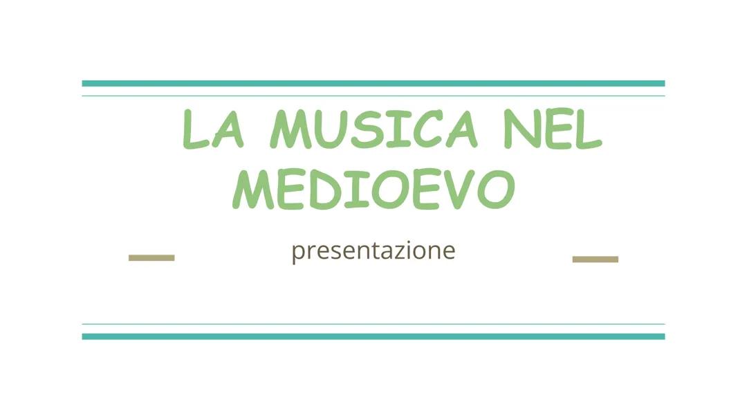 La musica del medioevo 