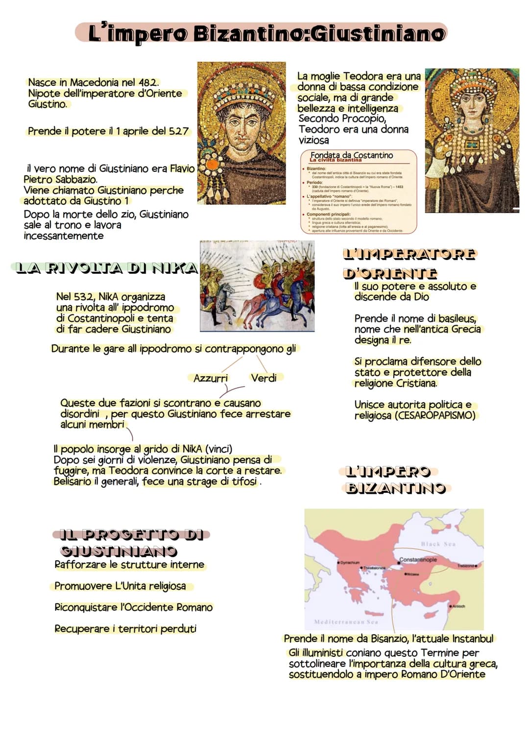 L'impero Bizantino:Giustiniano
La moglie Teodora era una
donna di bassa condizione
sociale, ma di grande
bellezza e intelligenza
Secondo Pro