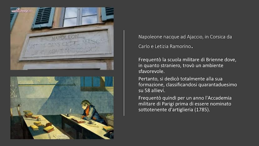 Napoleone Bonaparte Turista Me
NAPOLEON
SVE DANS CETTE MASC
La LOVENDCOLX.
Napoleone nacque ad Ajaccio, in Corsica da
Carlo e Letizia Ramori