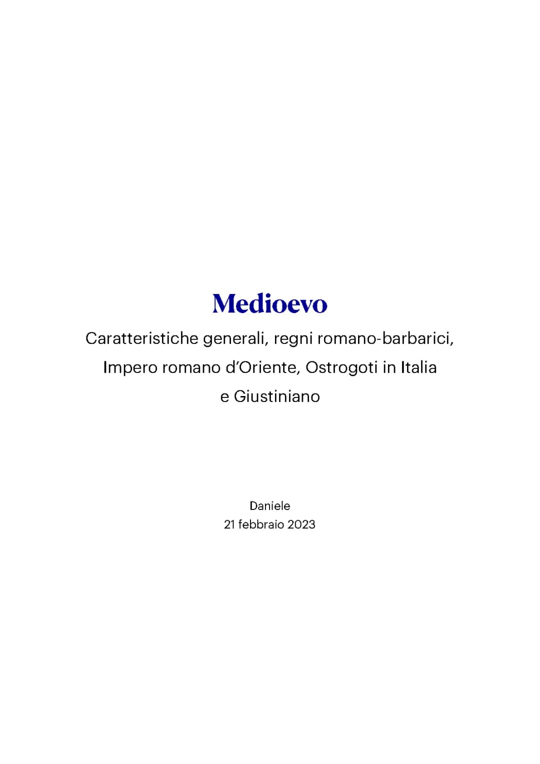 Medioevo