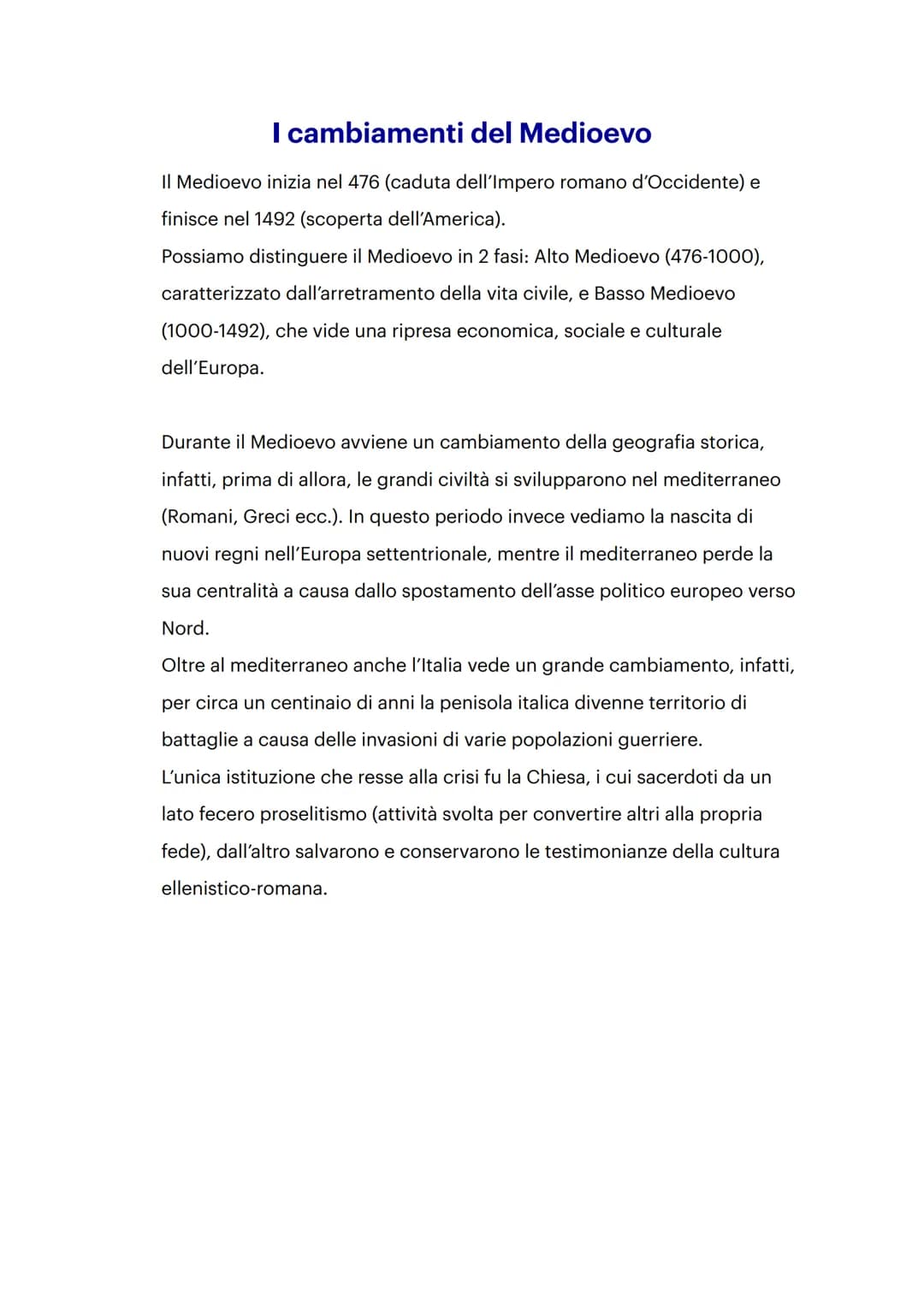 Medioevo
Caratteristiche generali, regni romano-barbarici,
Impero romano d'Oriente, Ostrogoti in Italia
e Giustiniano
Daniele
21 febbraio 20