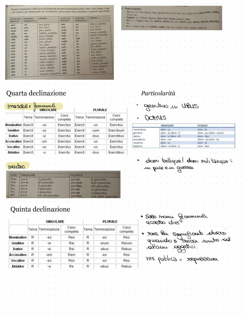 Grammatica latina
10.0 DECLINAZIONI
Prima declinazione
Tema Terminazione
Nominativo Ros
Genitivo Ros
Dativo Ros
Accusativo Ros
Vocativo Ros
