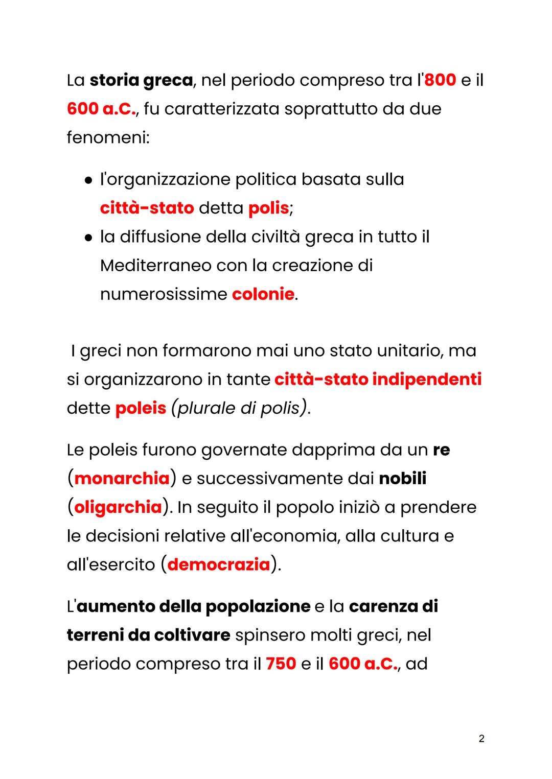 # LA CIVILTA' GRECA

Intorno all'800 a.C., dopo un periodo buio per la
storia della Grecia che prese il nome di Medioevo
ellenico, iniziò la
